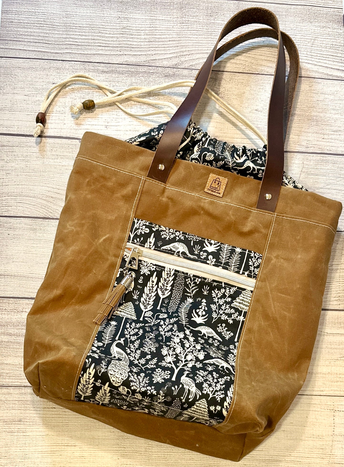 Waxed Canvas Firefly Tote Bag