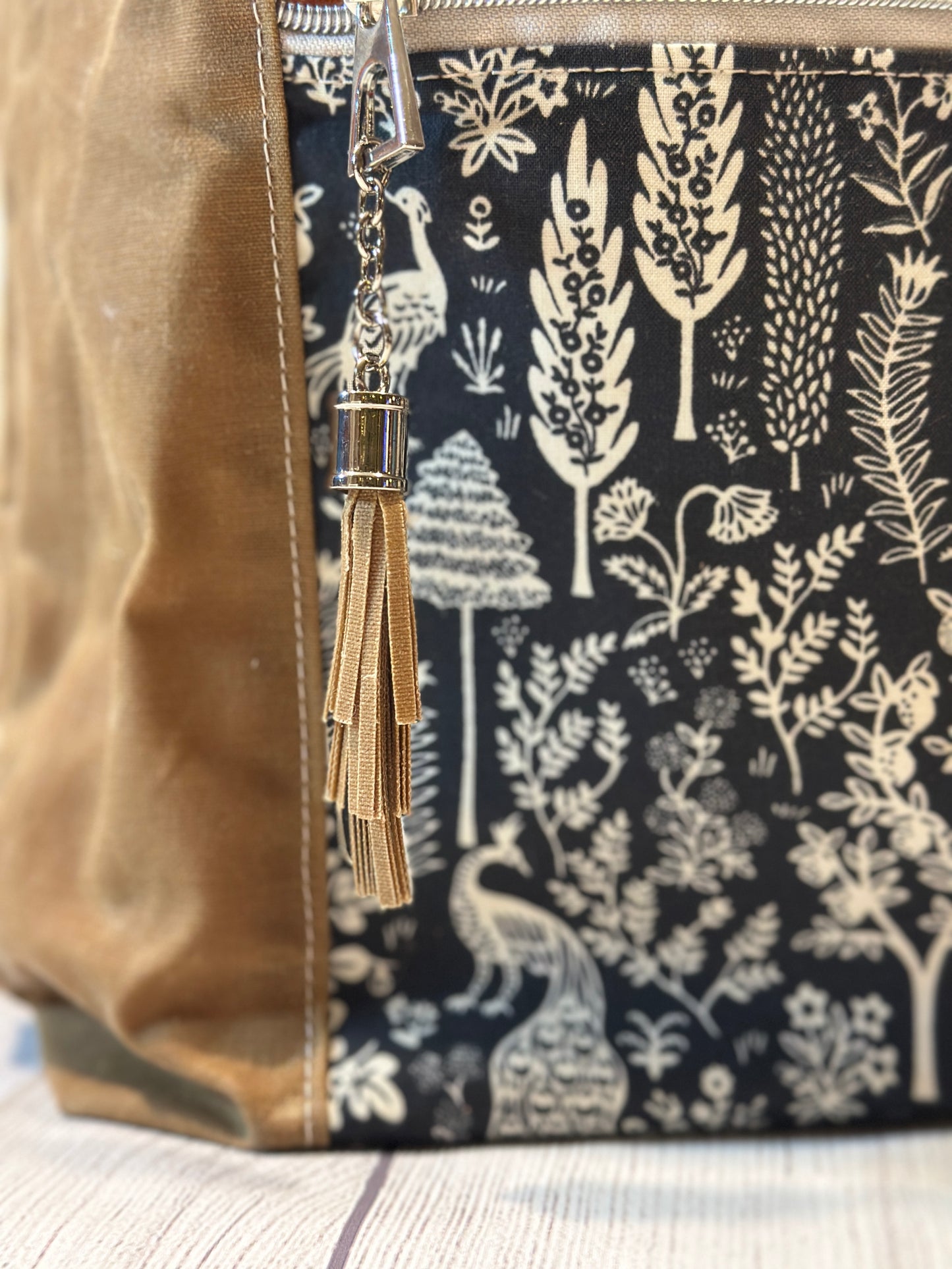 Waxed Canvas Firefly Tote Bag